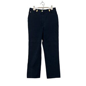 St John Sport Womens Dark Wash Straight Leg Stretch Denim Jeans Size 6